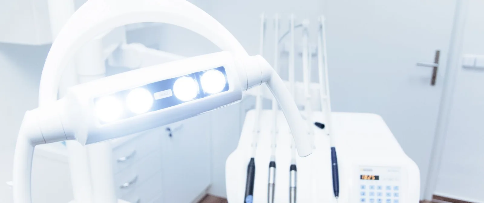 A dental treatment room equipped and in daily use