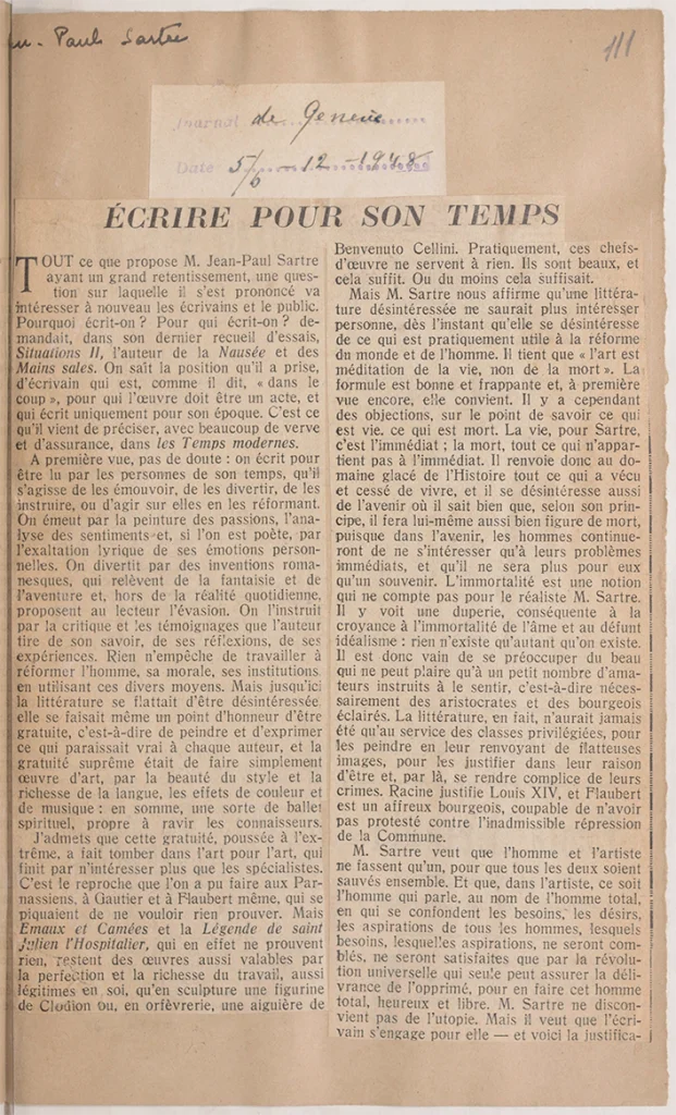 Historic manifesto document
