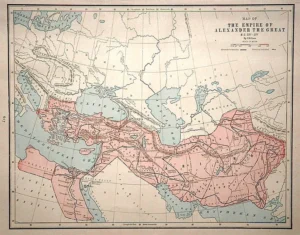 Historic trade-route map