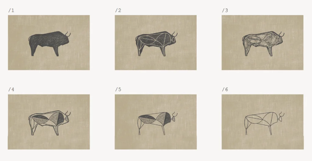 Ink study — the ox, a symbol of steadfast labour